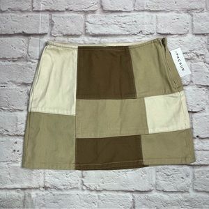 Pacsun Patchwork Denim Mini Skirt